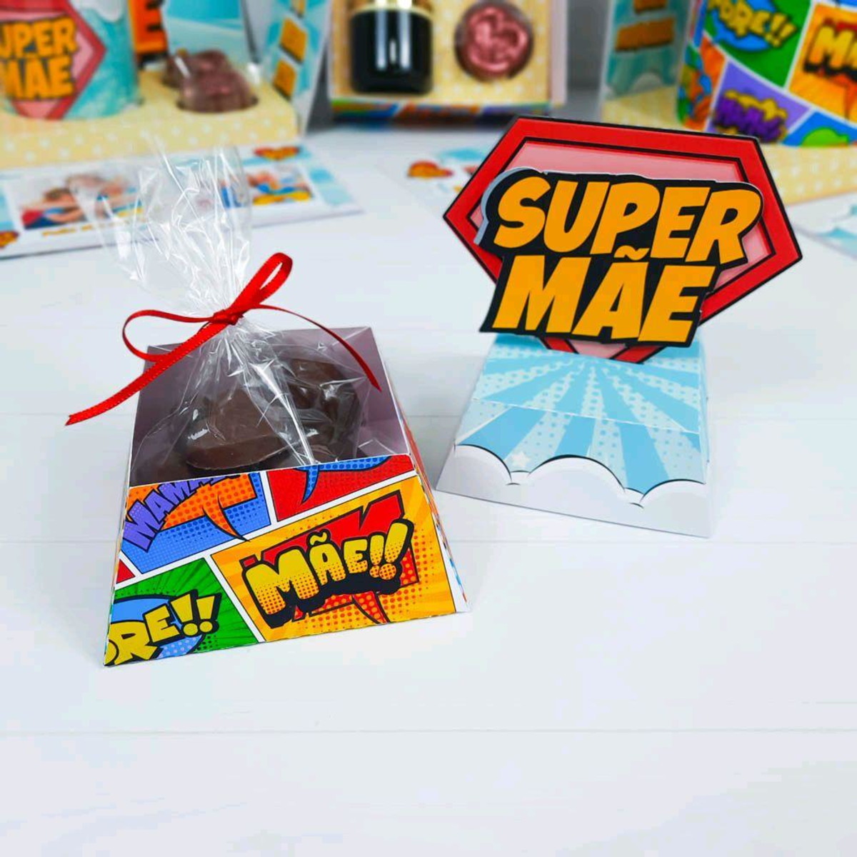 ARQUIVO CAIXA SUPER MÃE TROFÉU COM CHOCOLATE DIA DAS MÃES - Imagem 2