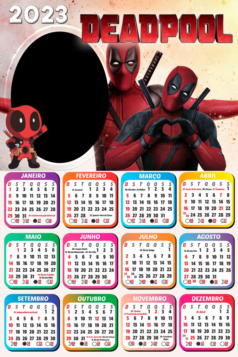 Arquivo Calendário Infantil Tema Homem Aranha 2023 #15635