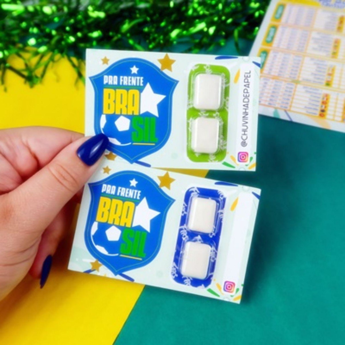 Arquivo Card para Chiclete Copa do Mundo 2022 Brasil #15450