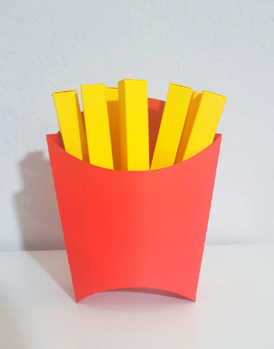 Arquivo Corte caixa batata frita e fritas em 3D