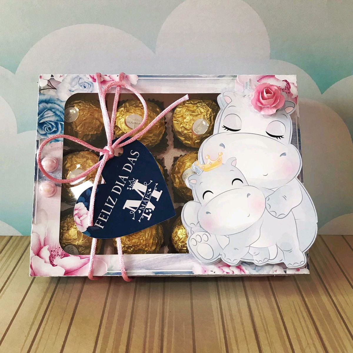 ARQUIVO CORTE CAIXA PARA 12 DOCES DIA DAS MÃES #5085 - Imagem 3