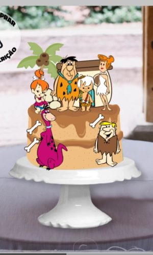 Arquivo Corte Camadas Topo Bolo Flintstones