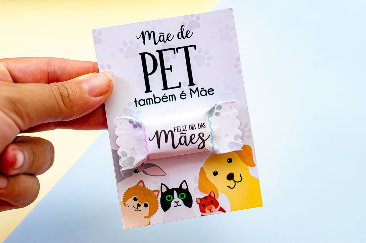 Arquivo Corte Card e Balinhas Dia das Mães de Pet #13973