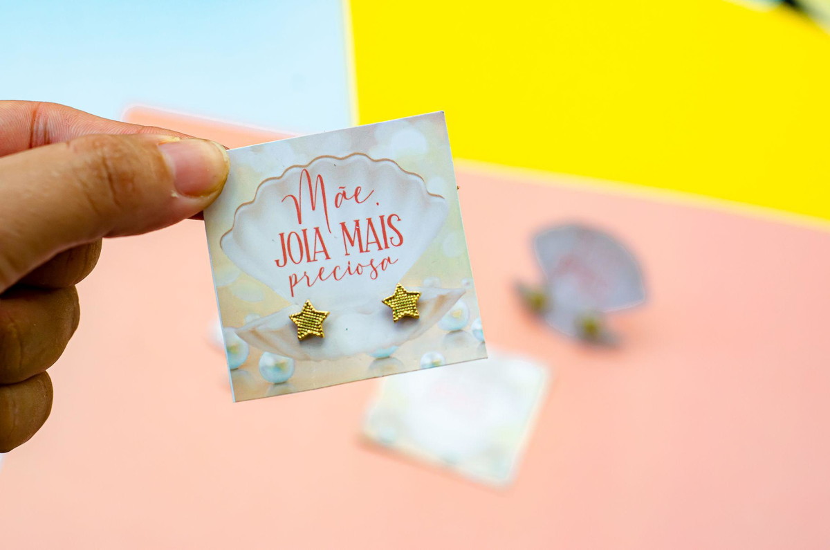 ARQUIVO CORTE CARD PARA BRINCOS DE PEROLA DIA DA MÃE #13976 - Imagem 2