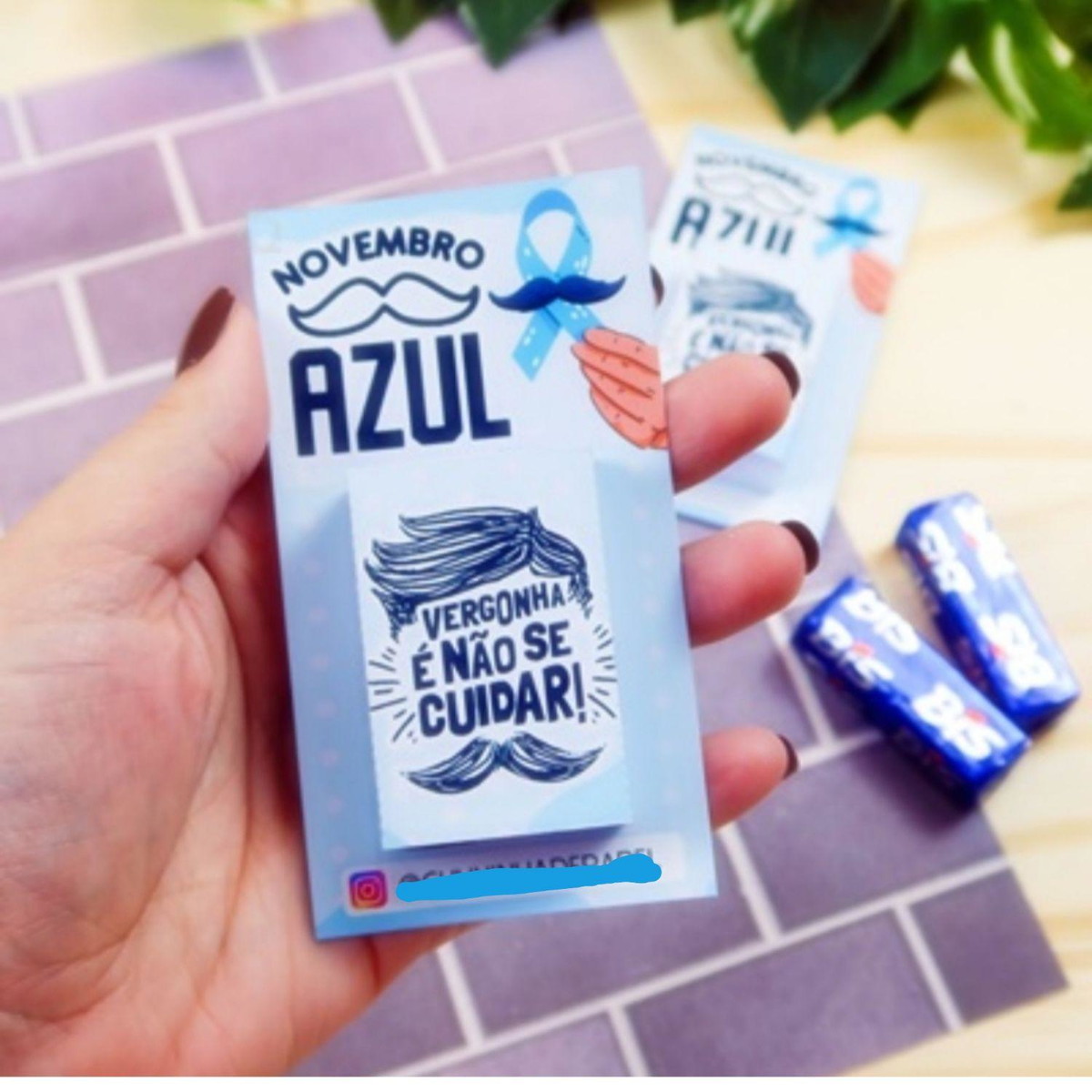 Arquivo Corte Card Porta Bis Novembro Azul #15410
