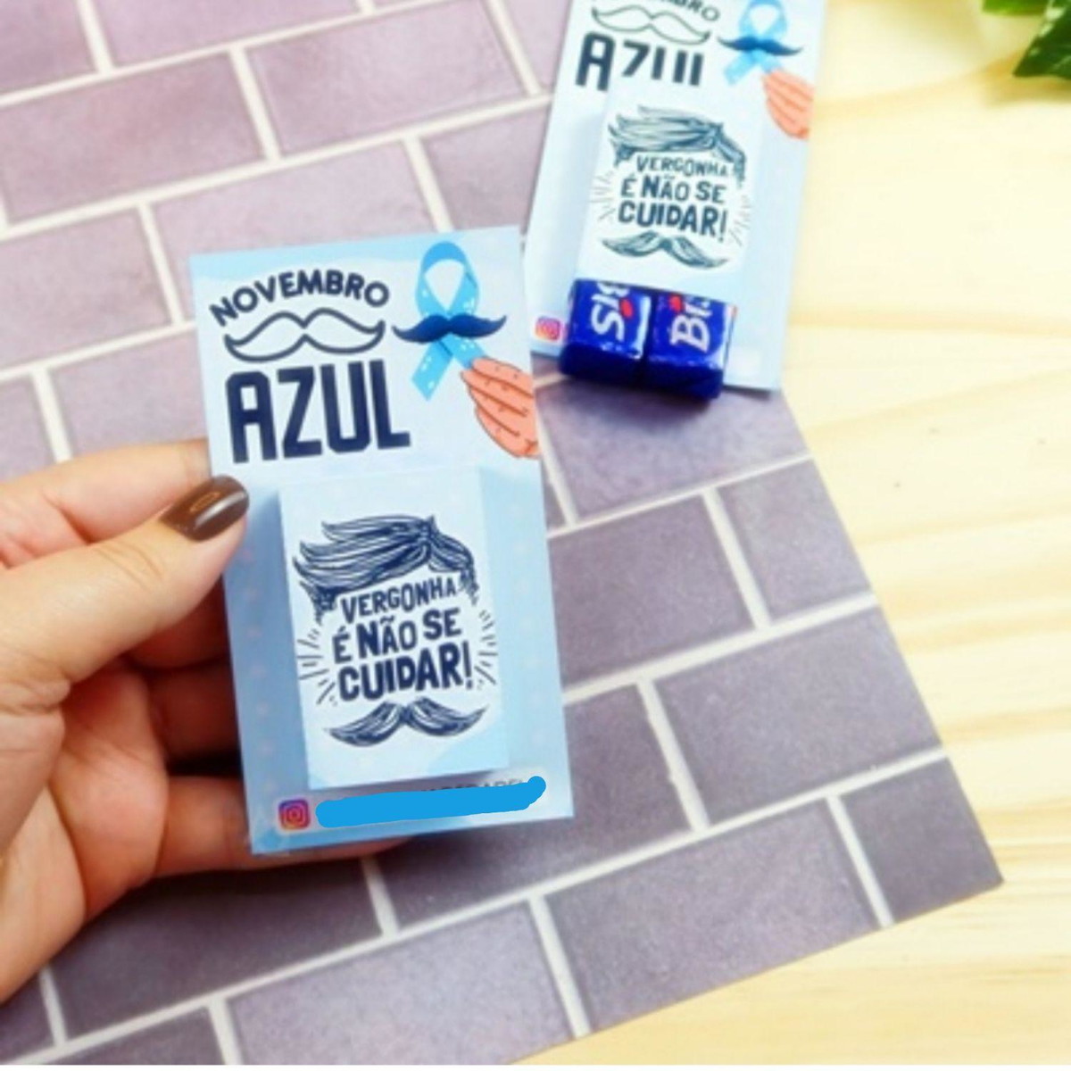 Arquivo Corte Card Porta Bis Novembro Azul #15410 - Imagem 2