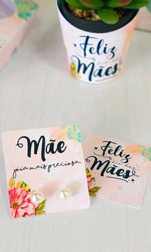 ARQUIVO CORTE CARTÃO BRINCO DE PÉROLA DIA DAS MÃES #5015