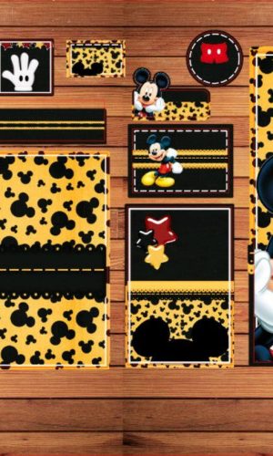 ARQUIVO DE CORTE ETIQUETAS ESCOLARES MICKEY (#2421)