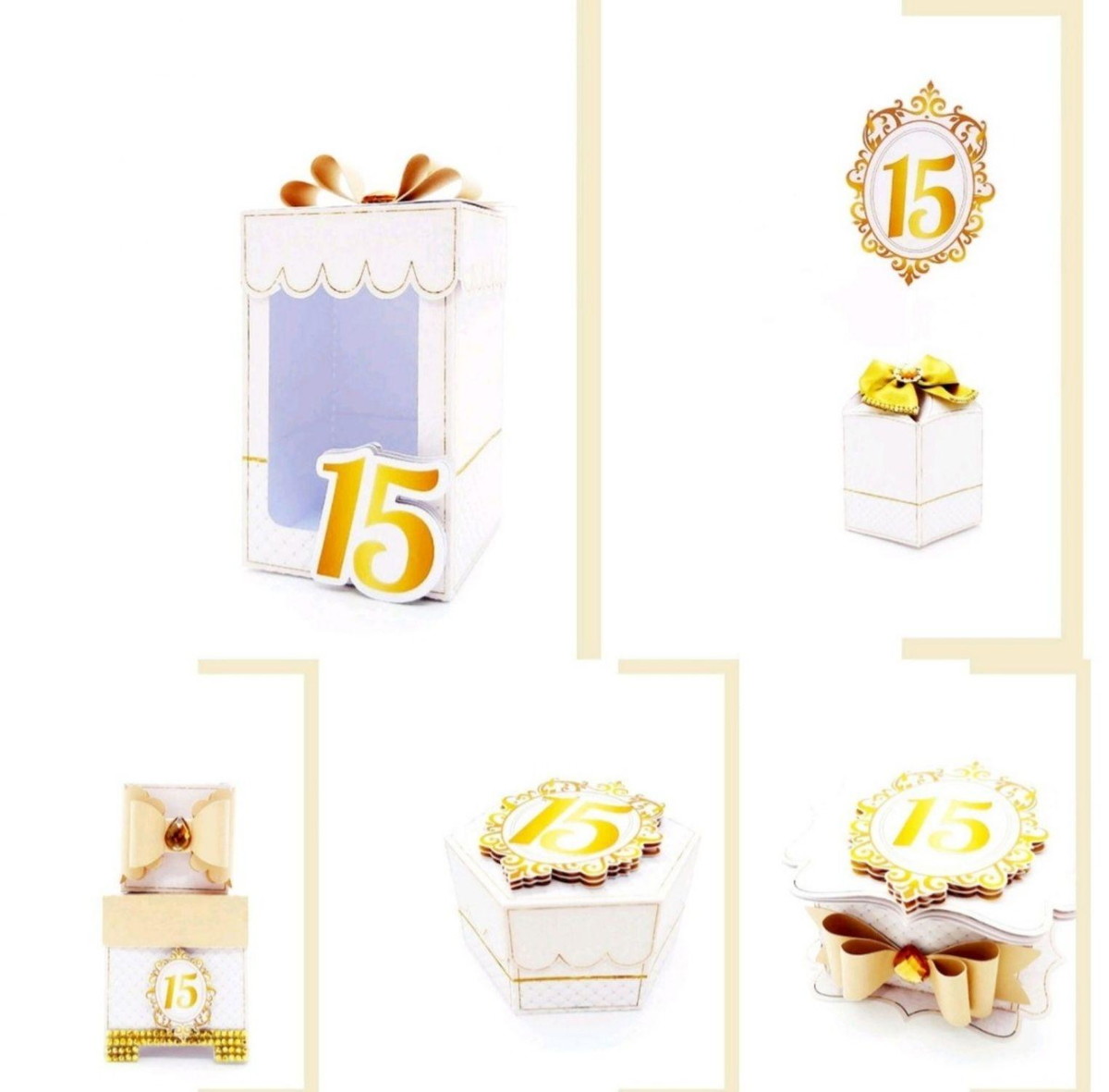 Arquivo Corte Festa de 15 Anos Dourado (#7890) pdf Studio - Imagem 2