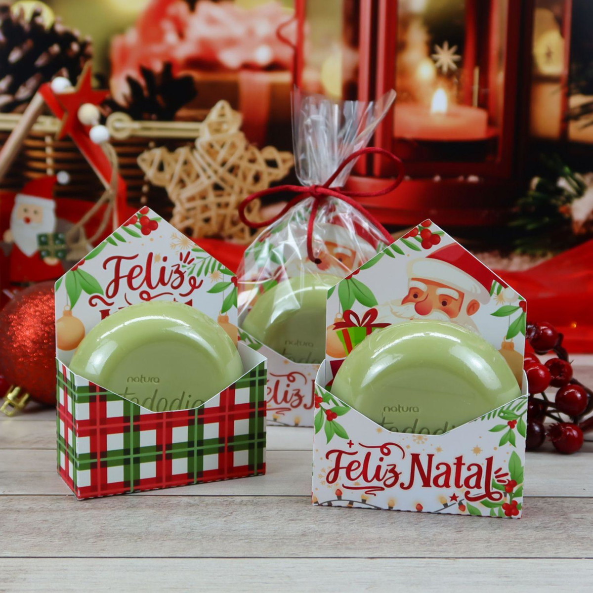 Arquivo Corte Kit Caixas Envelope para Sabonete Natal #16598 - Imagem 2
