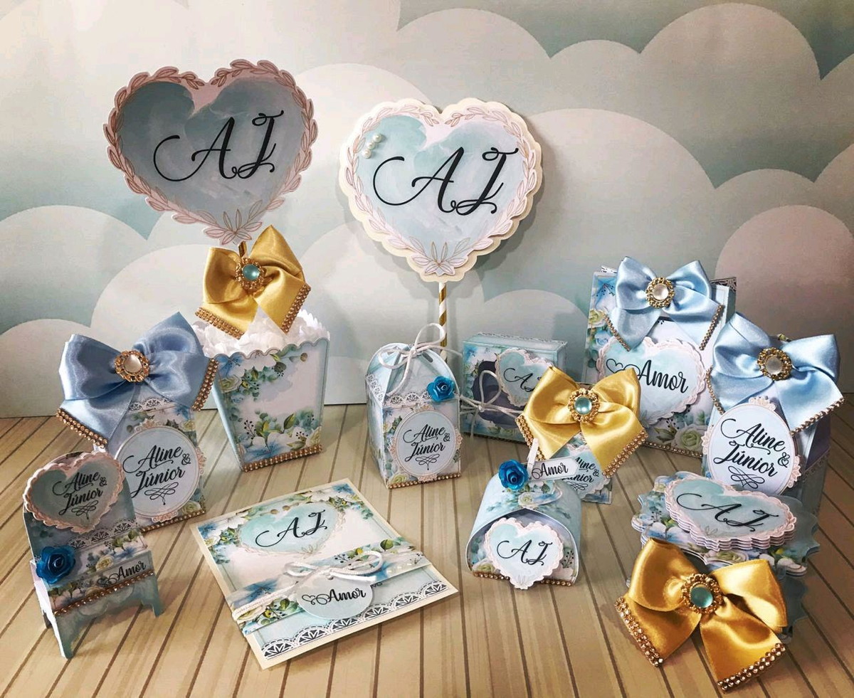 ARQUIVO CORTE KIT CASAMENTO/NOIVADO AZUL (#7090) PDF STUDIO