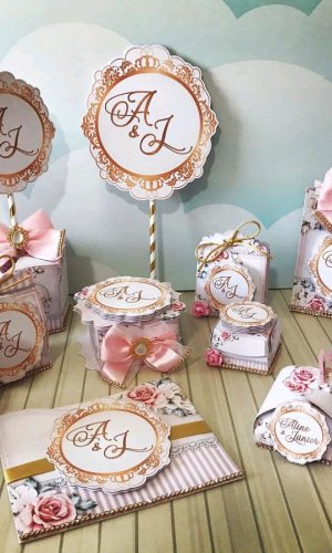 ARQUIVO CORTE KIT CASAMENTO/NOIVADO ROSA (#7092) PDF STUDIO
