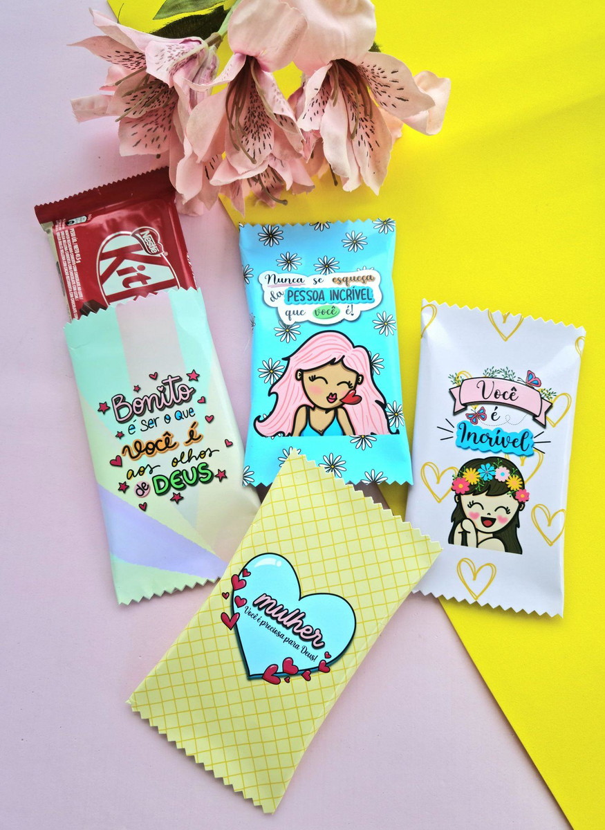 Arquivo Corte Kit Embalagens Kitkat Dia da Mulher #15706