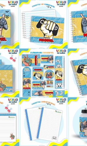 Arquivo Corte Kit Escolar Completo Tema Vídeo Game #16887