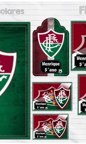 Arquivo Corte Kit Etiqueta Escolar Time Fluminense #15733