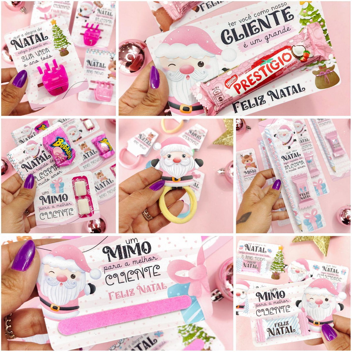 Arquivo Corte Kit Natal Rosa Completo de Mimos #16567