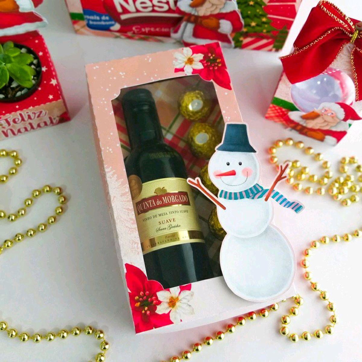 ARQUIVO CORTE NATAL CAIXA PARA MINE VINHO (#2053)STUDIO PDF - Imagem 3