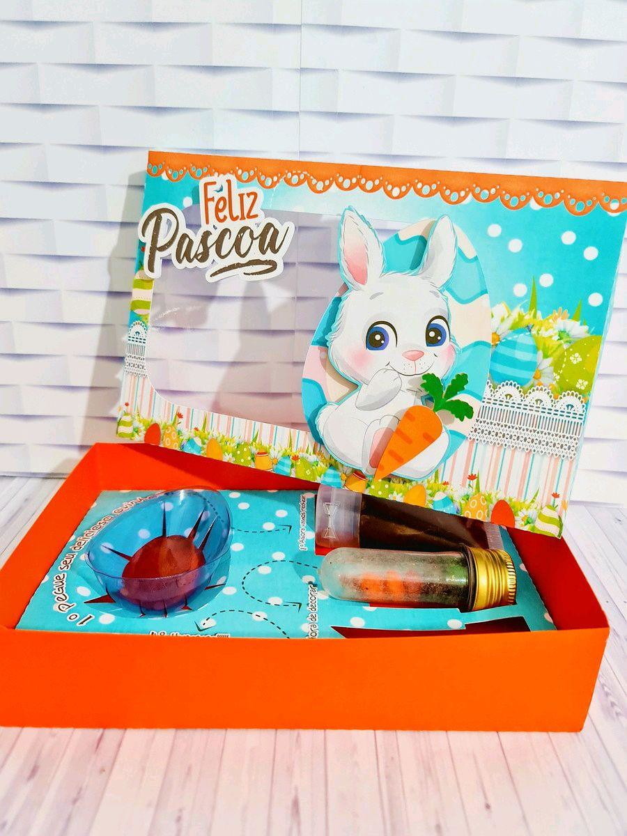 Arquivo Corte Pascoa Caixa Mini Confeiteiro Coelhinho #3283 - Imagem 2