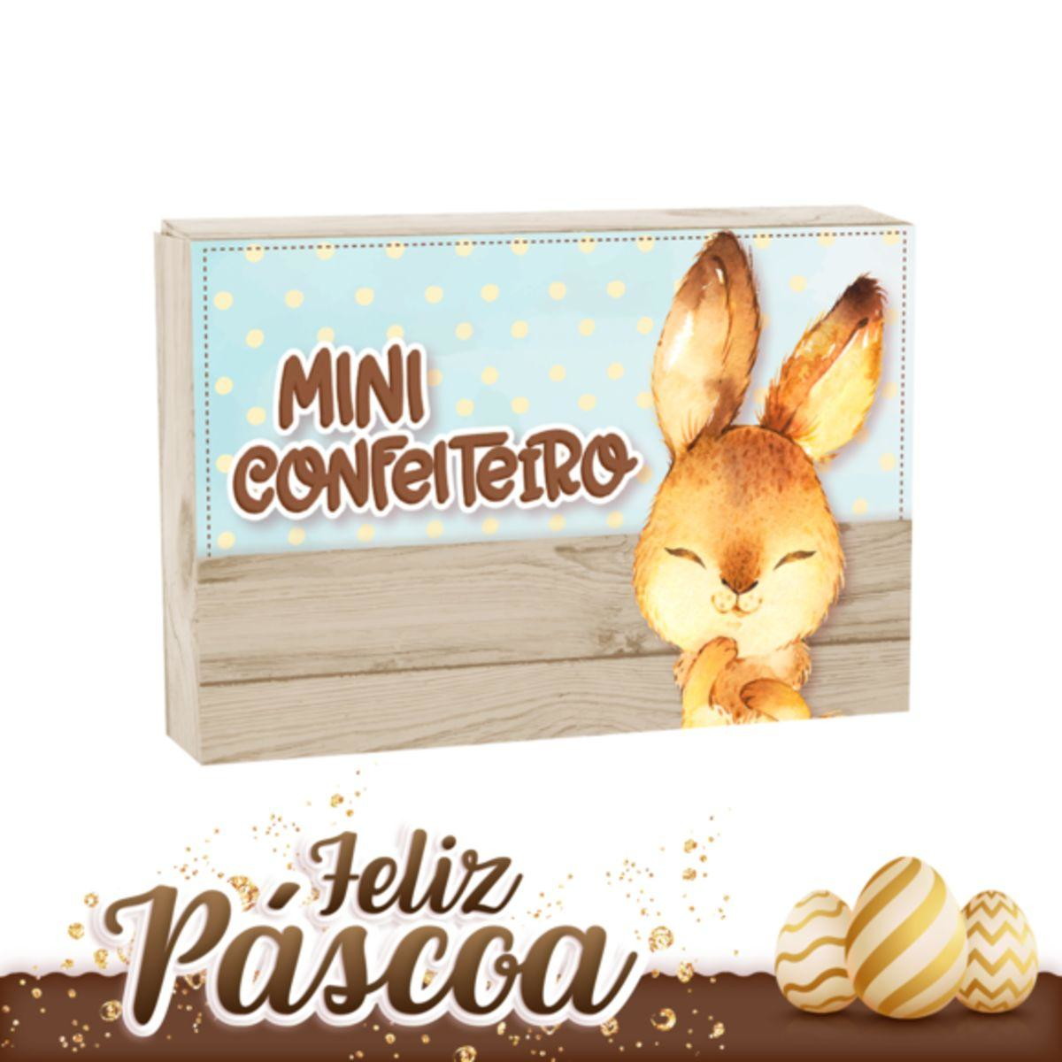 ARQUIVO CORTE PASCOA CAIXA MINI CONFEITEIRO COELHO AZUL 3093 - Imagem 2
