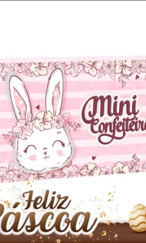 ARQUIVO CORTE PASCOA CAIXA MINI CONFEITEIRO COELHO ROSA 3095