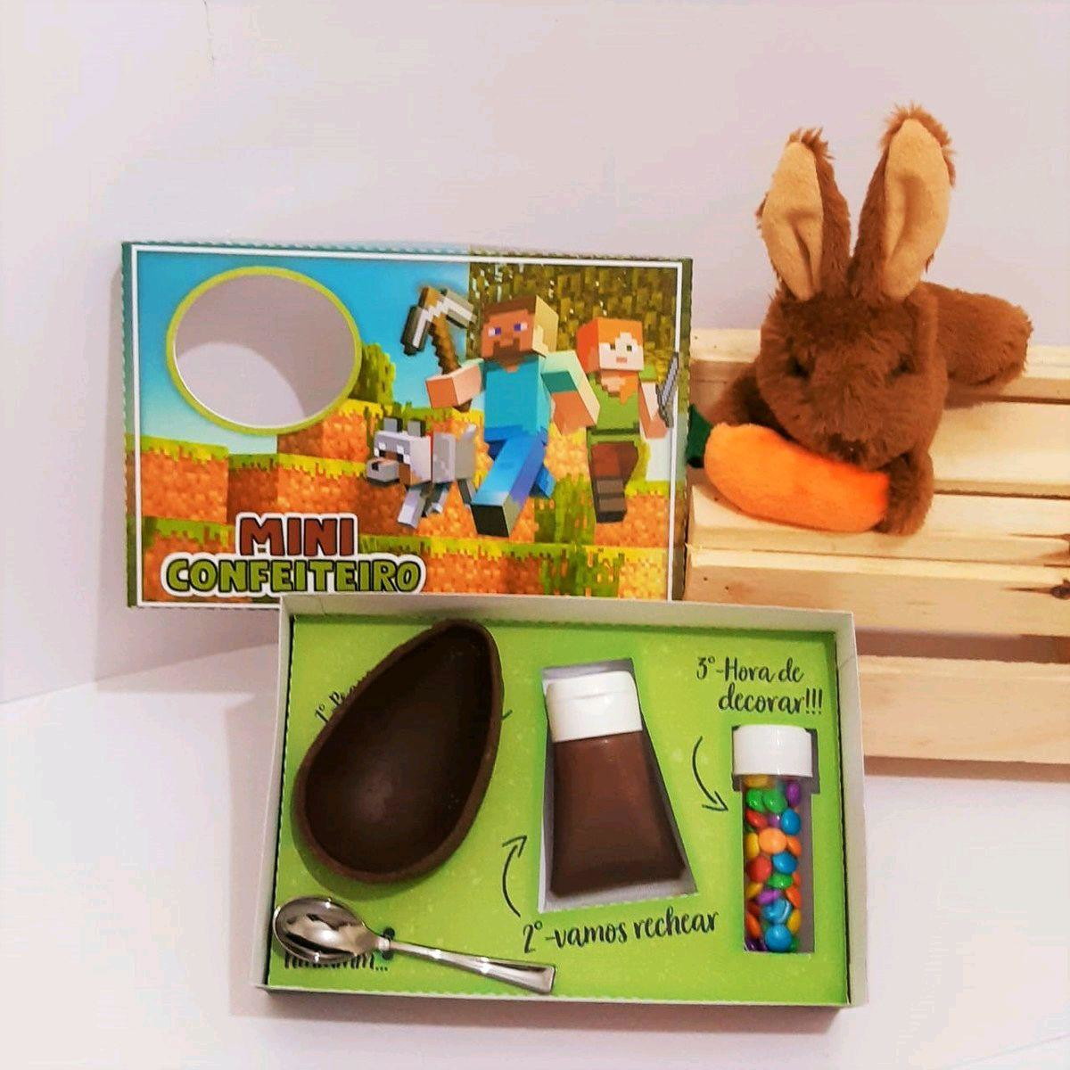 ARQUIVO CORTE PASCOA CAIXA MINI CONFEITEIRO MINECRAFT #3628 - Imagem 3
