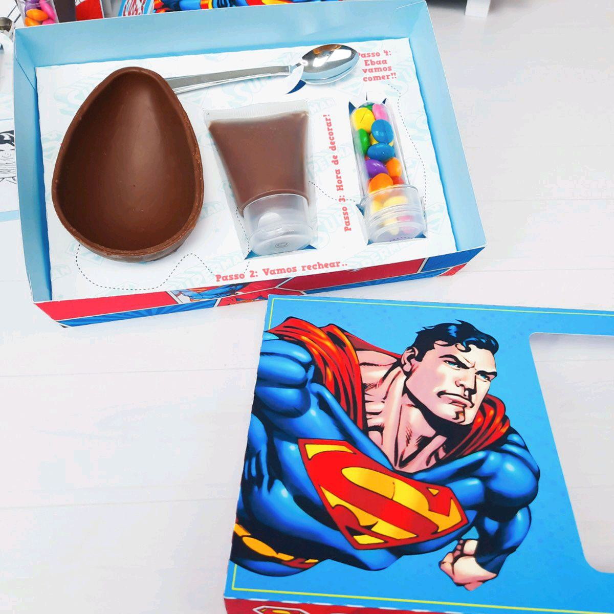 ARQUIVO CORTE PASCOA CAIXA MINI CONFEITEIRO SUPERMAN #3378 - Imagem 2