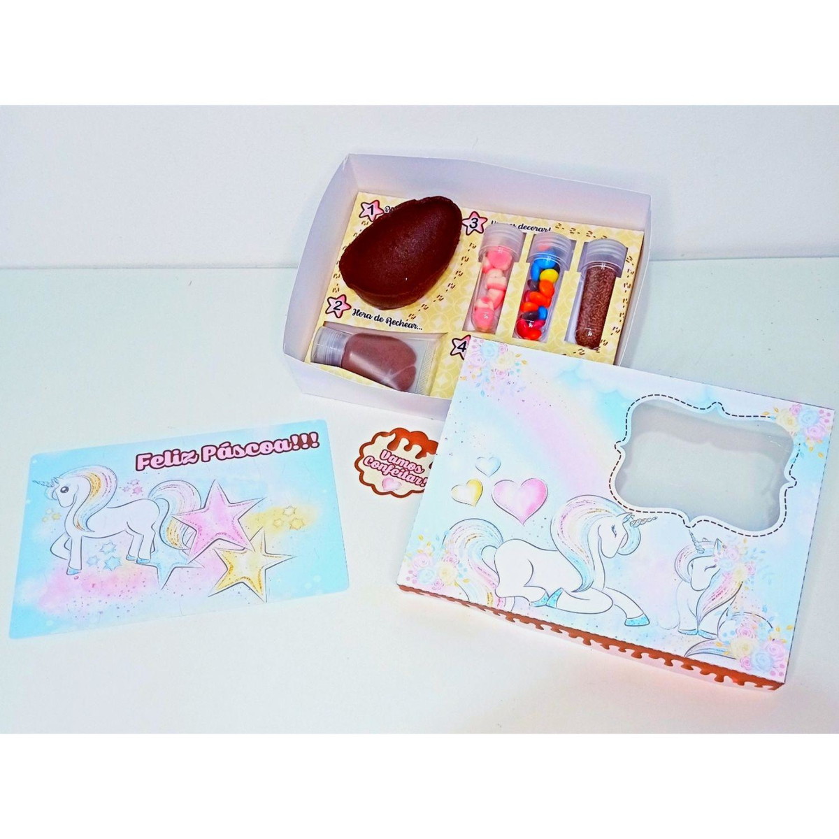 ARQUIVO CORTE PASCOA CAIXA MINI CONFEITEIRO UNICORNIO #13676