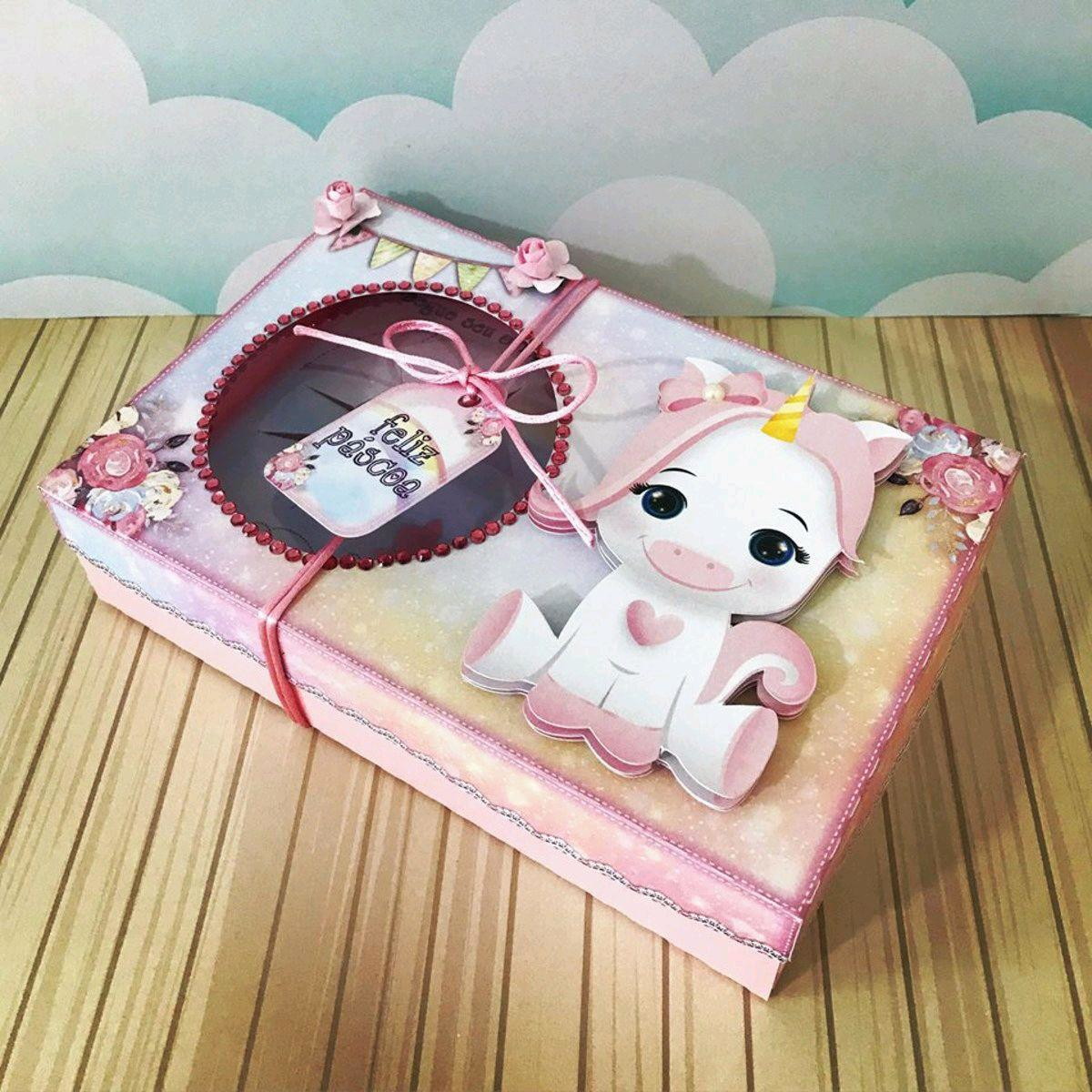 ARQUIVO CORTE PASCOA CAIXA MINI CONFEITEIRO UNICORNIO #3041 - Imagem 3