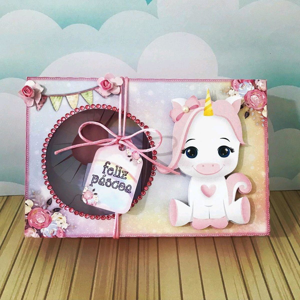 ARQUIVO CORTE PASCOA CAIXA MINI CONFEITEIRO UNICORNIO #3041 - Imagem 2