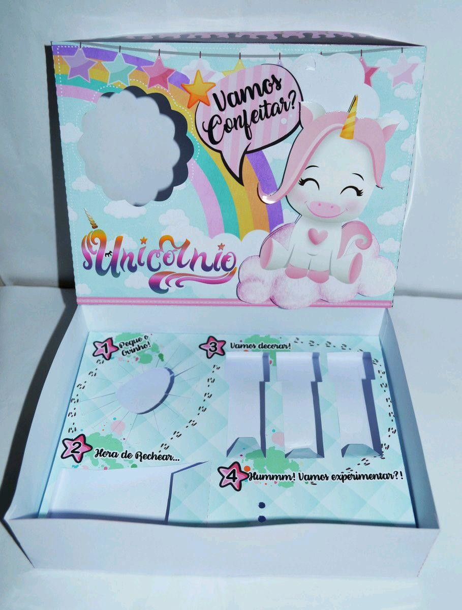 ARQUIVO CORTE PASCOA CAIXA MINI CONFEITEIRO UNICORNIO #3056 - Imagem 2