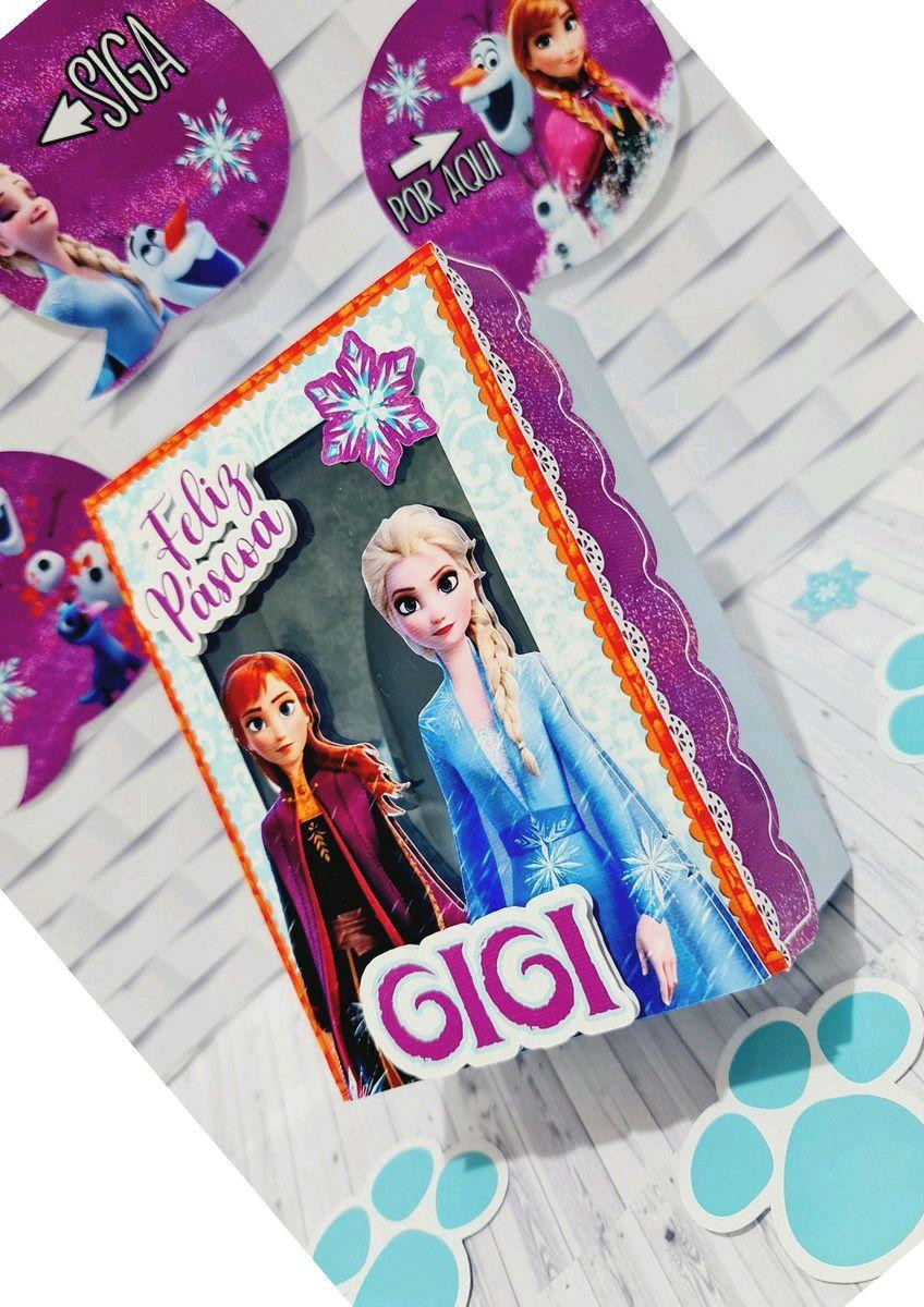 ARQUIVO CORTE PASCOA CAIXA OVO DE COLHER FROZEN 250g #3240 - Imagem 2