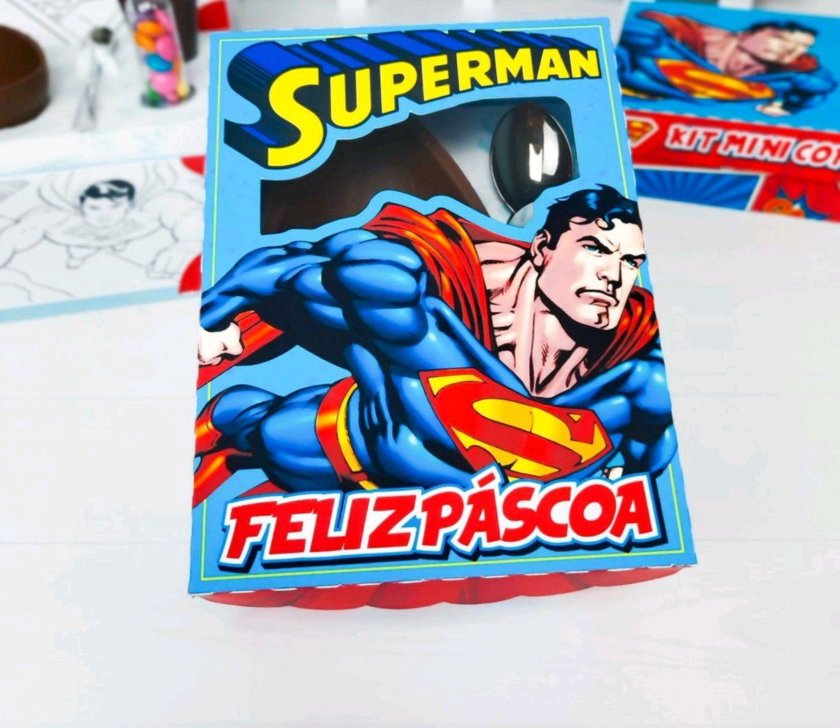 ARQUIVO CORTE PASCOA CAIXA OVO DE COLHER SUPERMAN 250g #3398 - Imagem 2