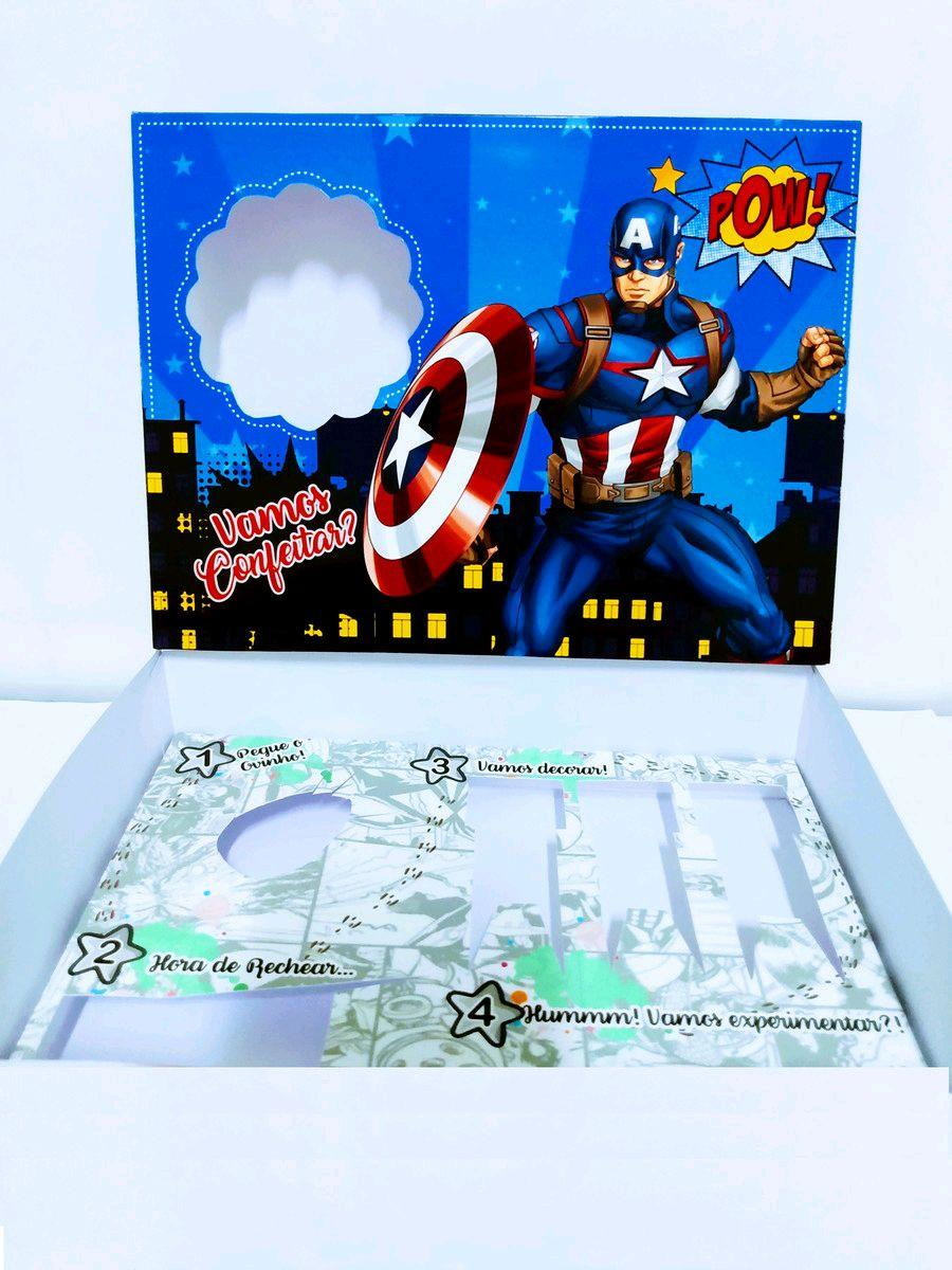 ARQUIVO CORTE PASCOA MINI CONFEITEIRO CAPITAO AMERICA #3062 - Imagem 2
