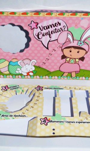 ARQUIVO CORTE PASCOA MINI CONFEITEIRO COELHO MENINA #3065