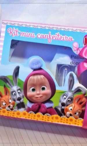 ARQUIVO CORTE PASCOA MINI CONFEITEIRO MARSHA E O URSO #3154