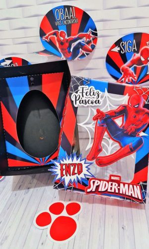 Arquivo Corte Pascoa Ovo de Colher Homem Aranha 250g #3317