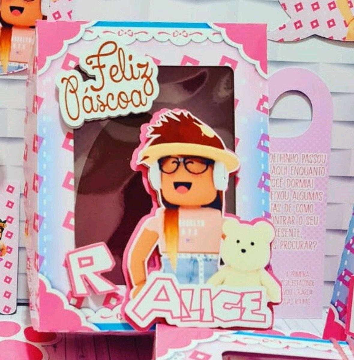 ARQUIVO CORTE PASCOA OVO DE COLHER ROBLOX MENINA 250g #3249 - Imagem 2
