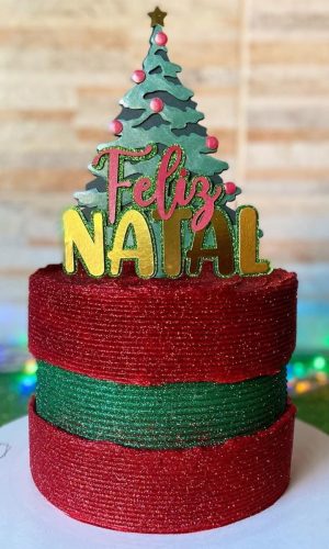 Arquivo Corte: Topo de Bolo Árvore e Feliz Natal 183