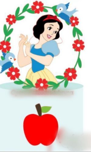 ARQUIVO CORTE TOPO DE BOLO BRANCA DE NEVE (#14001) - STUDIO