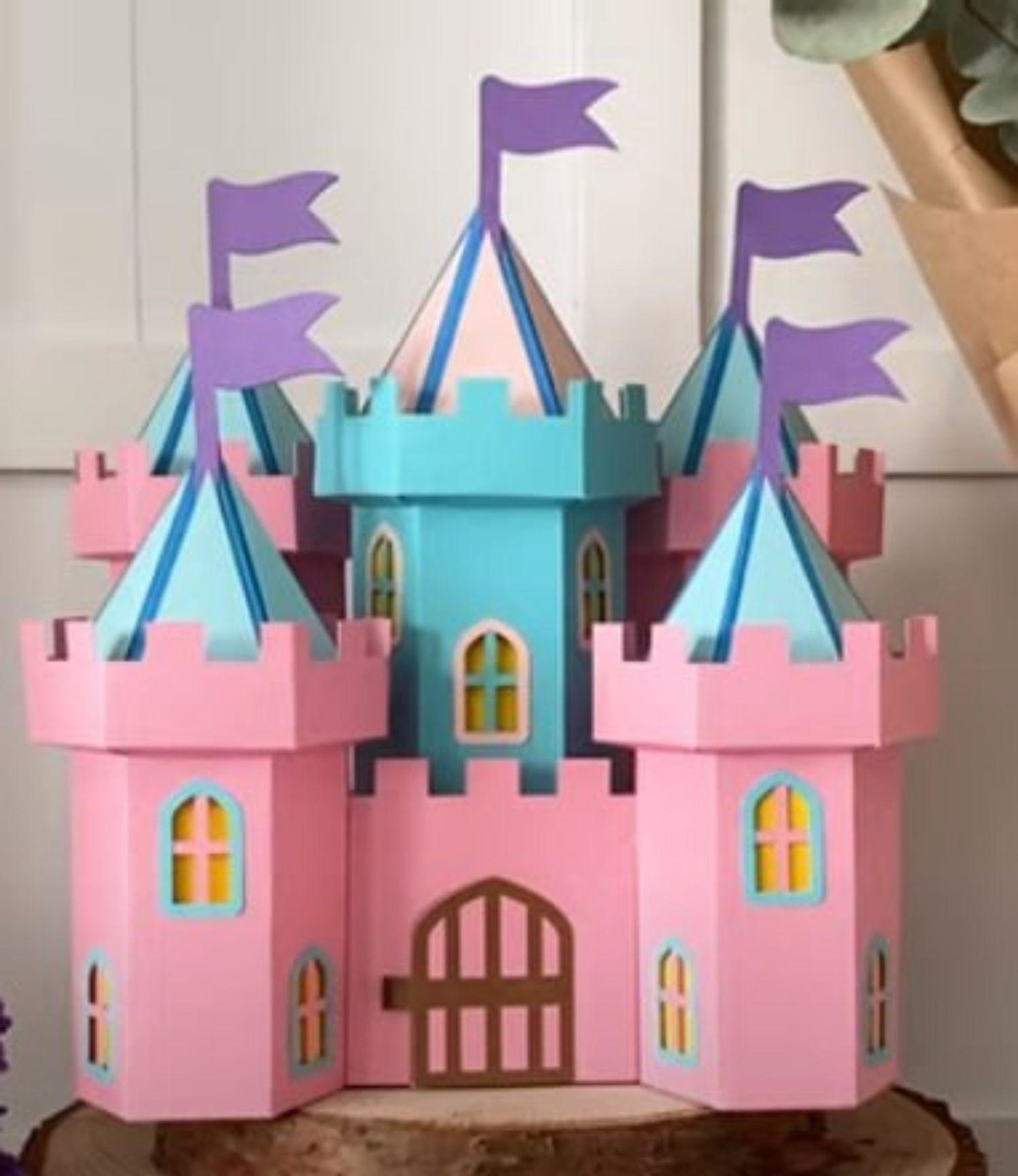 Arquivo Corte Topo de Bolo Castelo 3d Torres #16519
