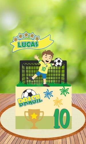 Arquivo Corte Topo de Bolo Copa do Mundo 2022 Brasil #15428