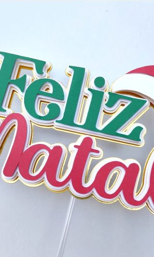 Arquivo Corte: Topo de Bolo Feliz Natal 029