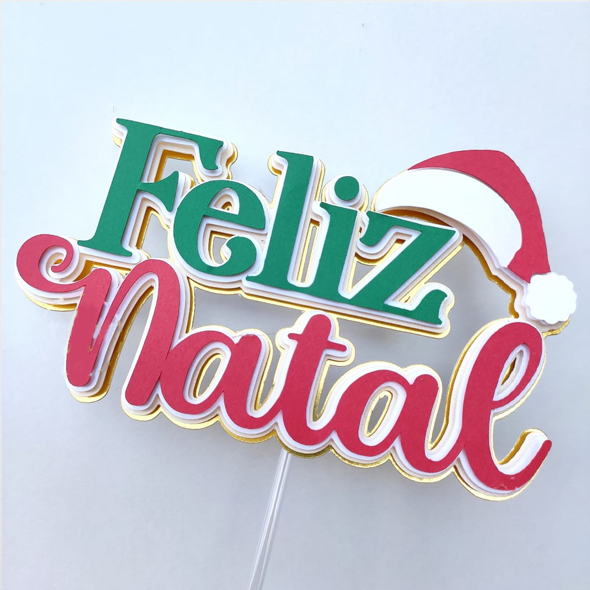 Arquivo Corte: Topo de Bolo Feliz Natal 029