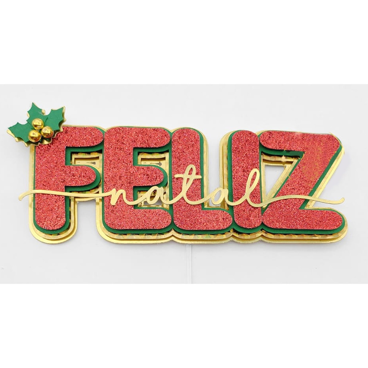 Arquivo Corte: Topo de Bolo Feliz Natal 036
