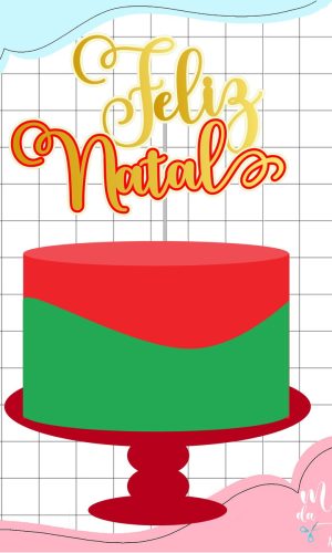 Arquivo Corte: Topo de Bolo Feliz Natal 160