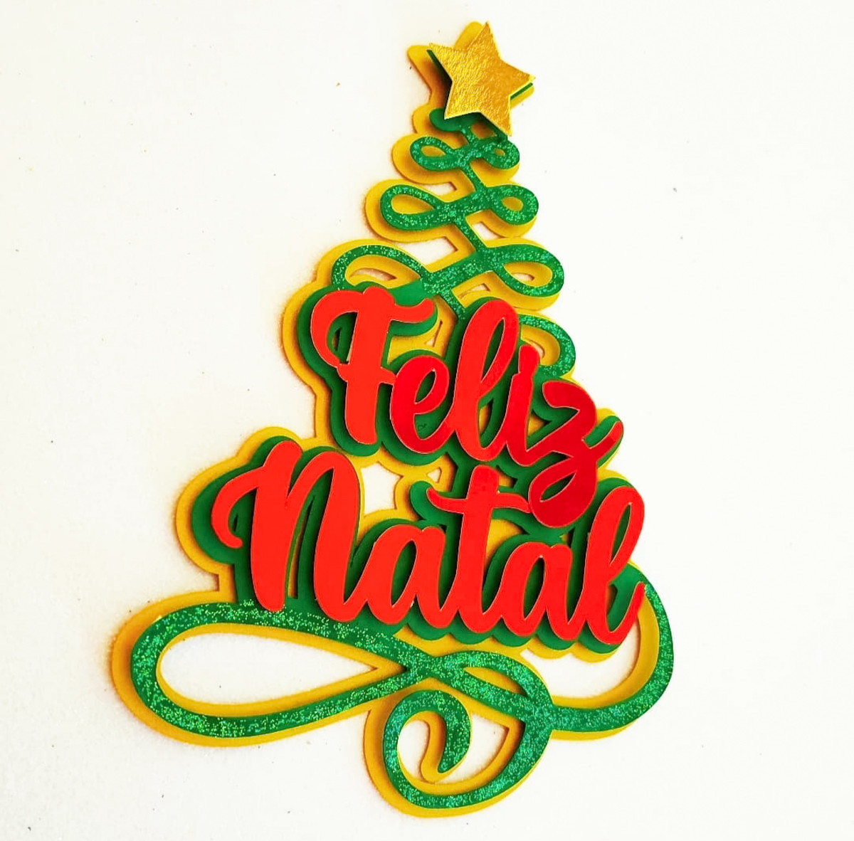 Arquivo Corte: Topo de Bolo Feliz Natal Árvore 038