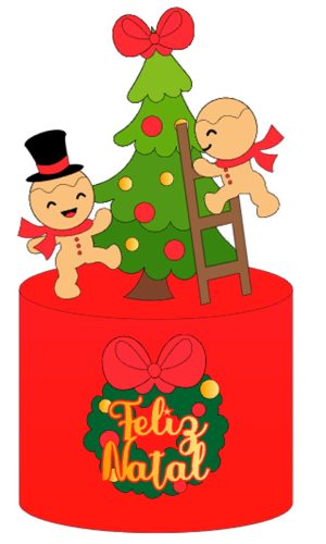 Arquivo Corte: Topo de Bolo Feliz Natal Biscoitinhos 116