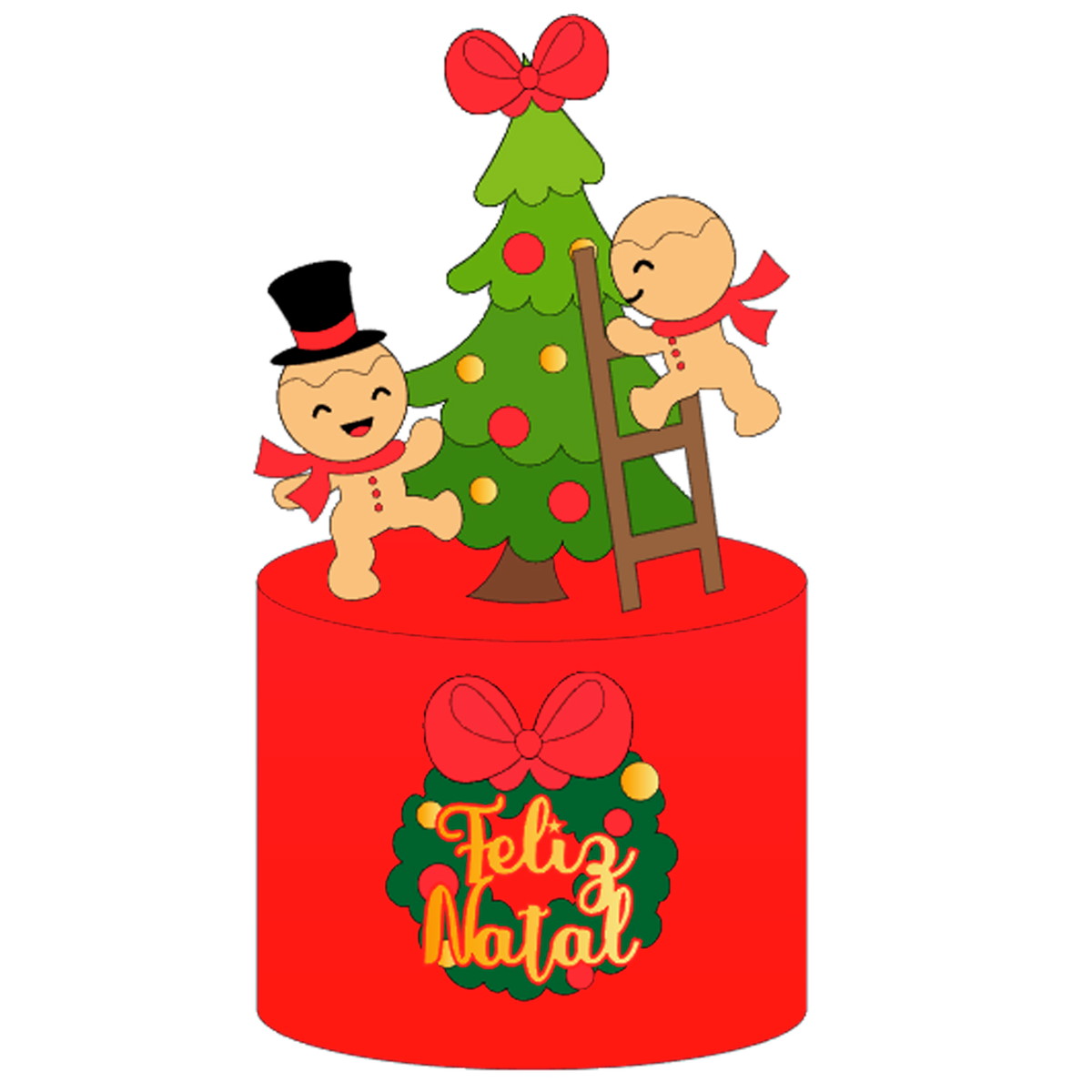 Arquivo Corte: Topo de Bolo Feliz Natal Biscoitinhos 116