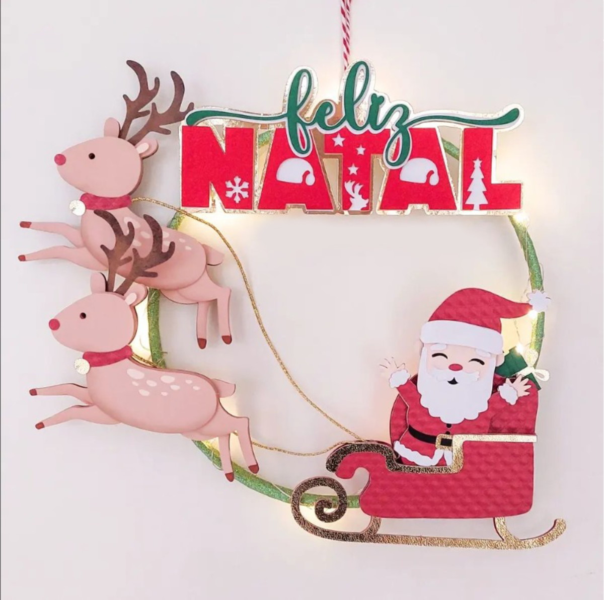 Arquivo Corte: Topo de Bolo Feliz Natal Noel no Trenó 188