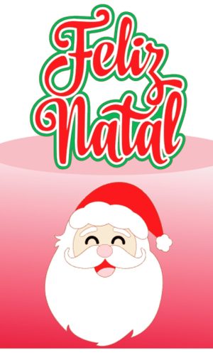 Arquivo Corte: Topo de Bolo Feliz Natal Papai Noel 072